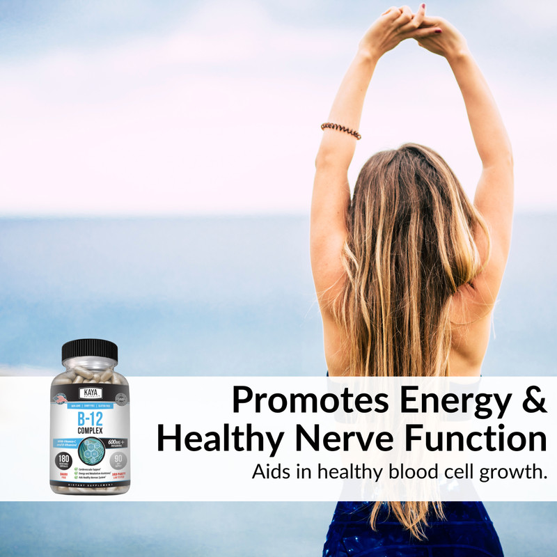 B-12 Complex 180ct Vitamin B2 B6 B12 & C Biotin Inositol Folate Choline gallery