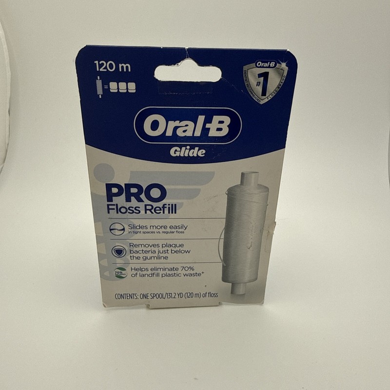 Oral-B Glide PRO Floss Refill – 120m – Dentist-Inspired & Shred-Resistant READ