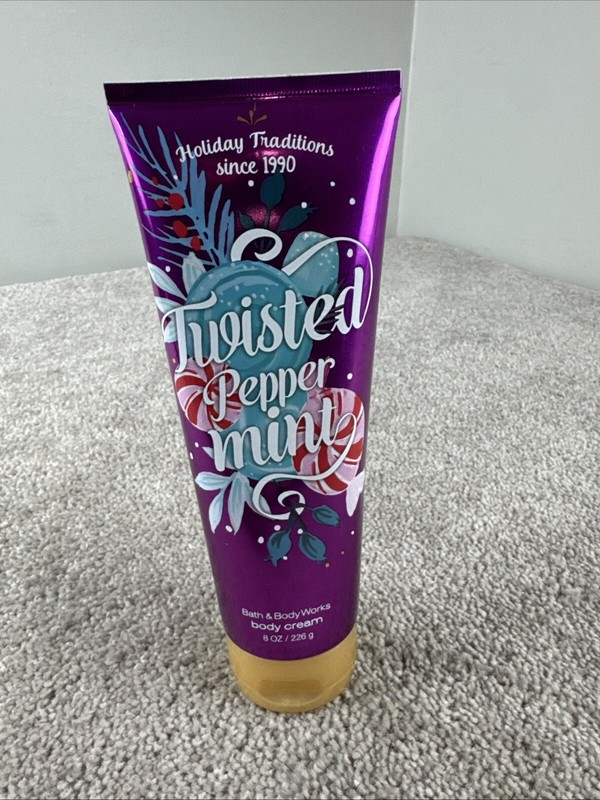 BATH & BATH WORKS Twisted Peppermint Ultra Shea Body Cream 8 oz.