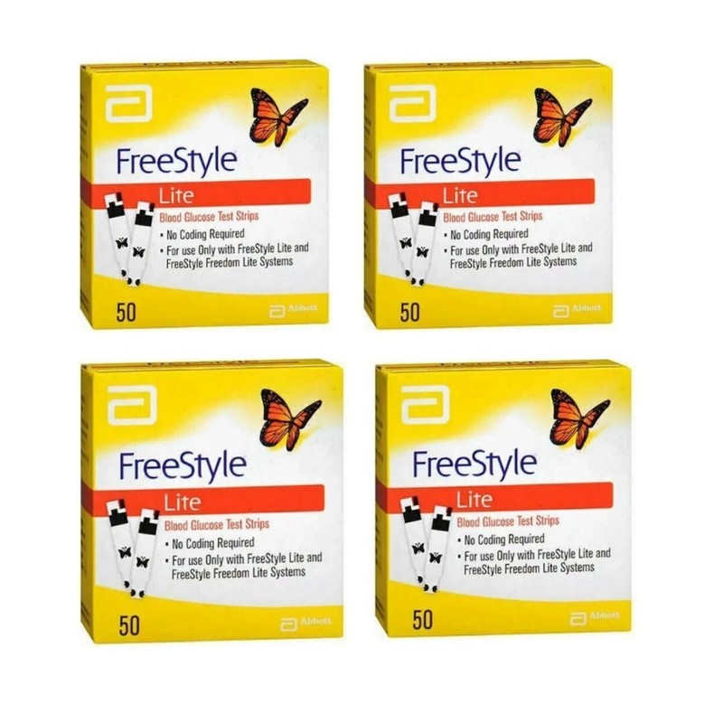 fr-ee-$tyle lite test $trips 50 count (4 x 50) 100 strips, EXP-04/2027