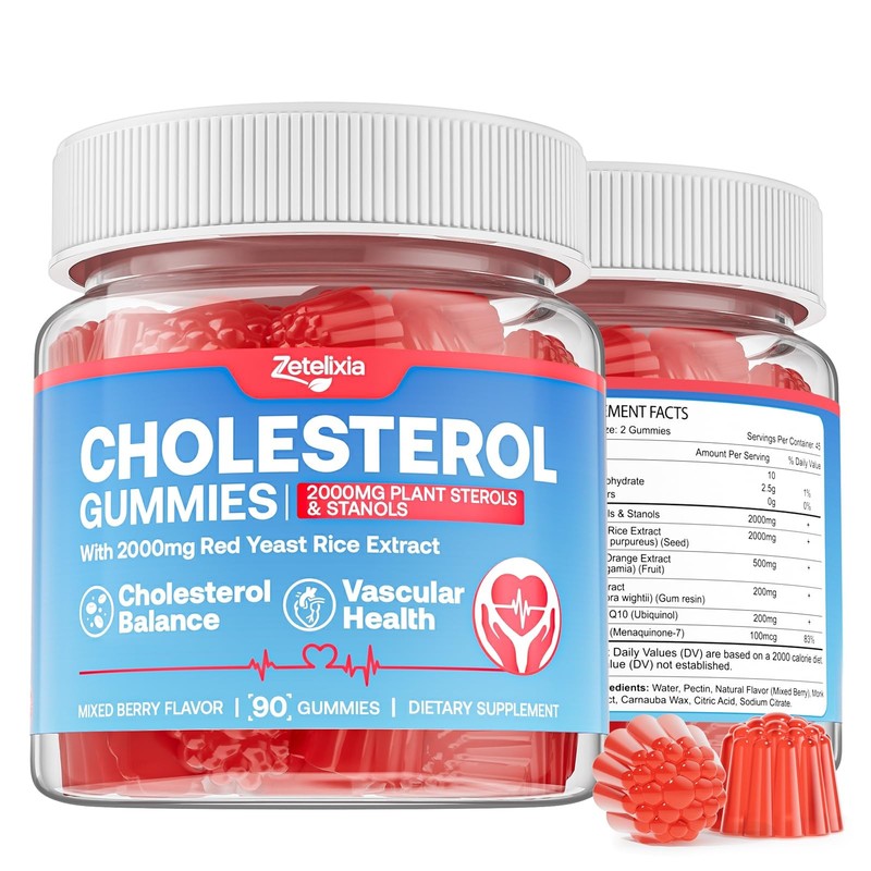Cholesterol Gummies, Cholesterol Supplements with 2000mg Plant Sterols & Stanols