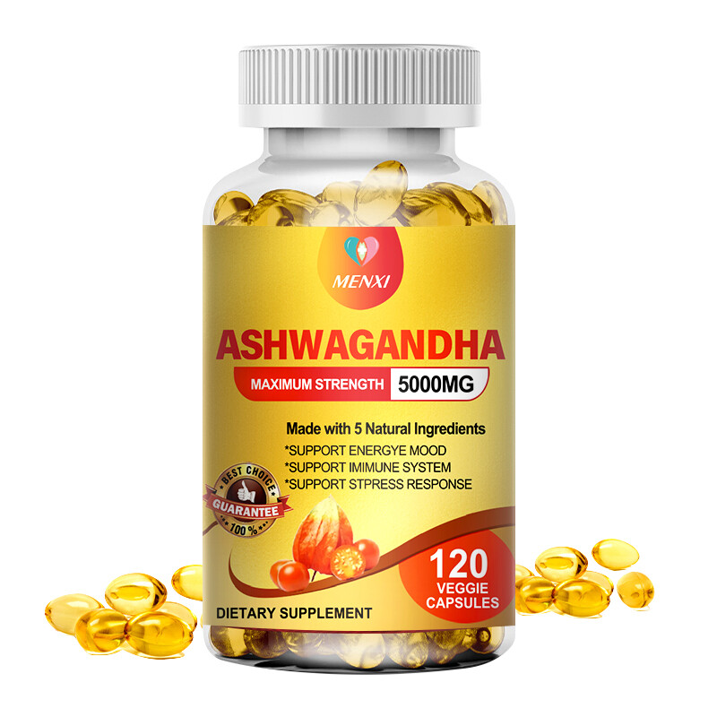 Organic Ashwagandha Capsules 5000MG with Black Pepper Root Powder 120 Capsules gallery