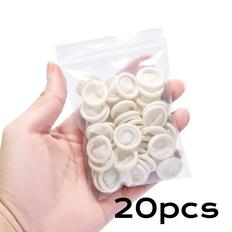 20/200PCS Latex Finger Cots Anti Slip Rubber Finger Covers Electronics Work