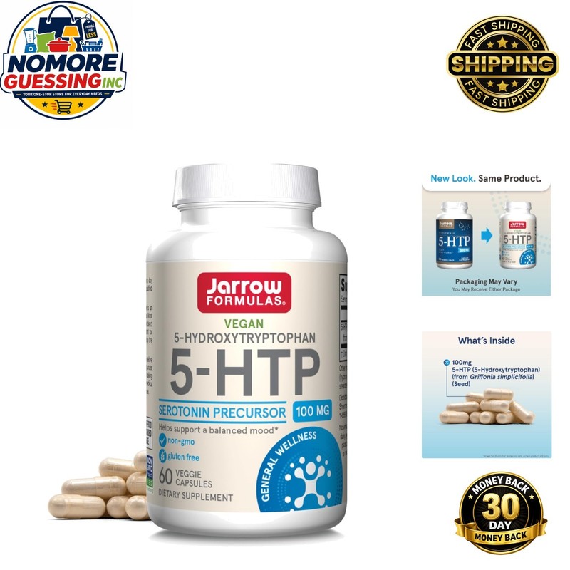60 Count 5-HTP 100 mg Capsules – Serotonin Precursor for Energy Management