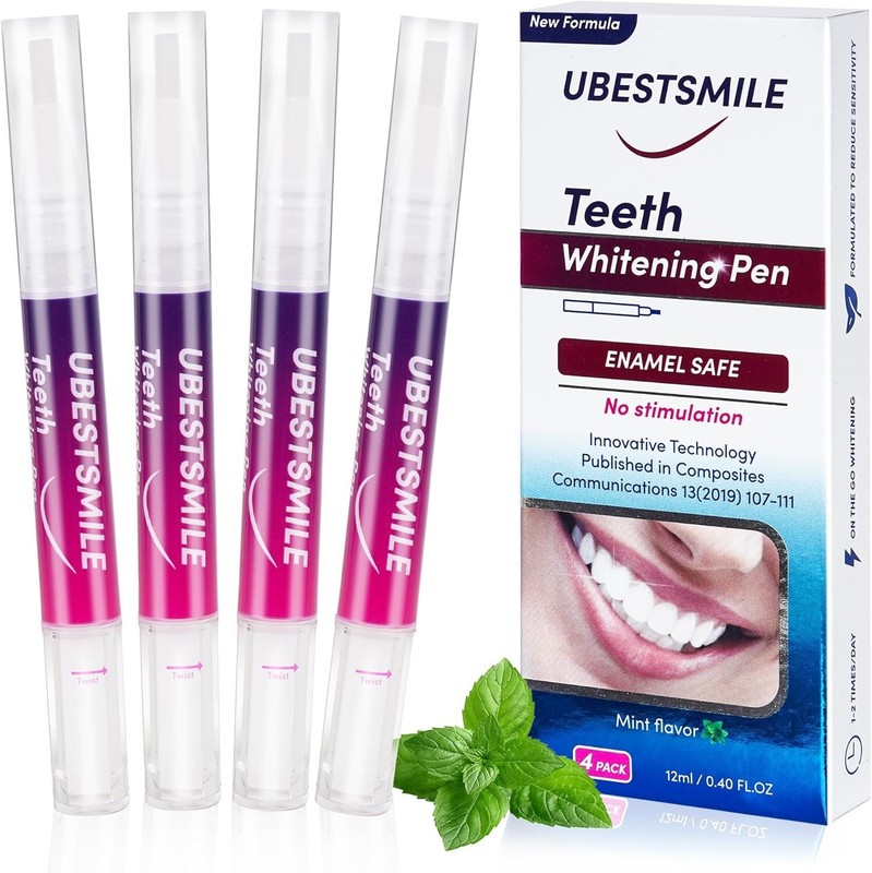 UBESTSMILE Teeth Whitening Pen 4 Pack Mint Flavor New in Box Exp. 03/01/2026