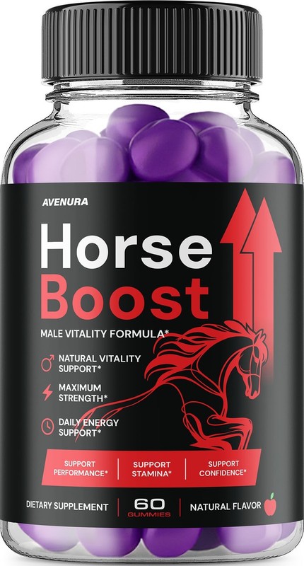 (1 Pack) Horse Boost Male Gummies – Natural Blend Gummy Advanced Formula Vitamin