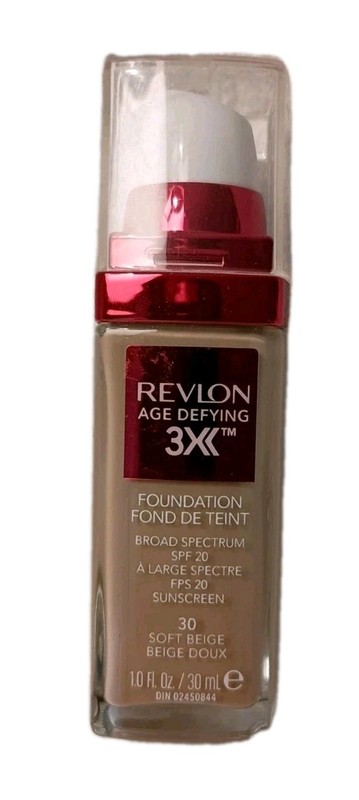 Revlon Age Defying 3X Firming & Lifting Makeup 30 Soft Beige 1 fl oz. New Sealed