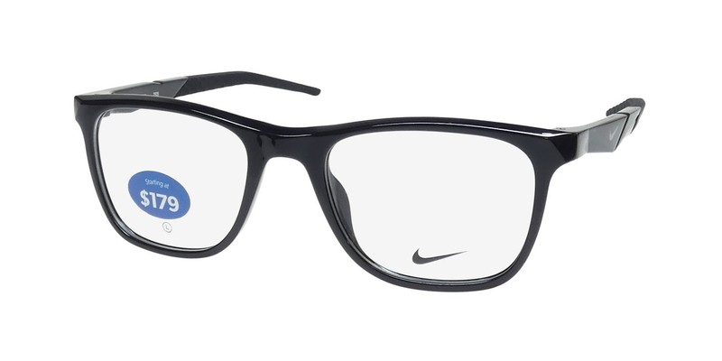 NEW NIKE 7056 GLASSES 001 MENS 53-20-145 BLACK SQUARE FULL-RIM PLASTIC