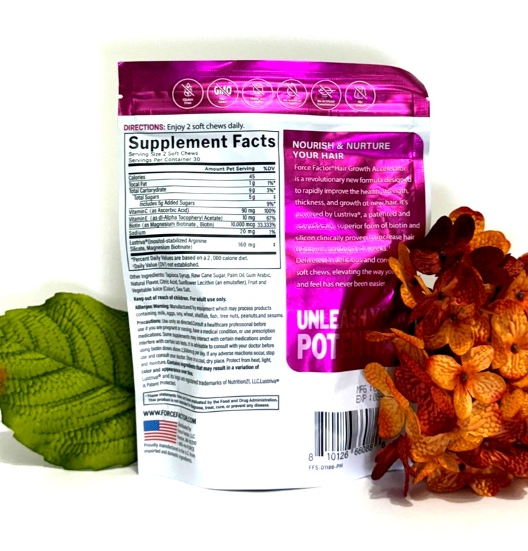 Hair Growth Vitamins for Women and Men Hair Growth Accelerator Soft Chews 60 gallery