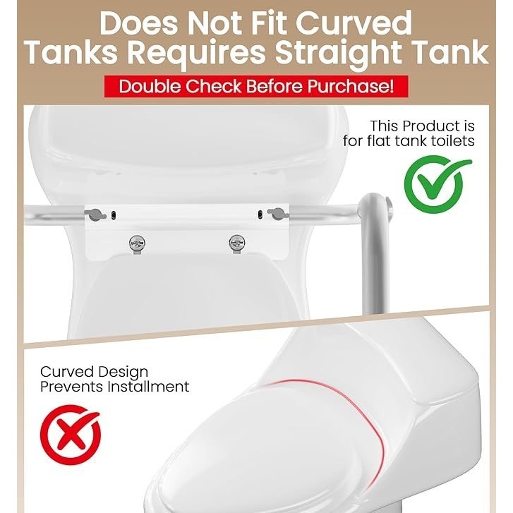 Adjustable Toilet Safety Rail Mobility Aid Bathroom Support Frame Silver Grey gallery