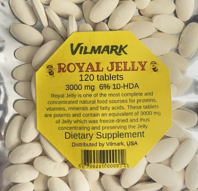 Royal Jelly 120 Tablets 3000 mg Non GMO Gluten Free