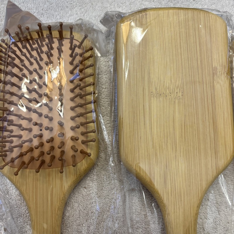 3 Paddle Hair Brushes Scalp Massaging Detangling Comb Men Women All Types 9.5"L gallery