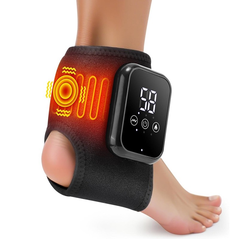 Electric Foot and Ankle Massager Brace for Pain Relief Heating Vibration Therapy gallery
