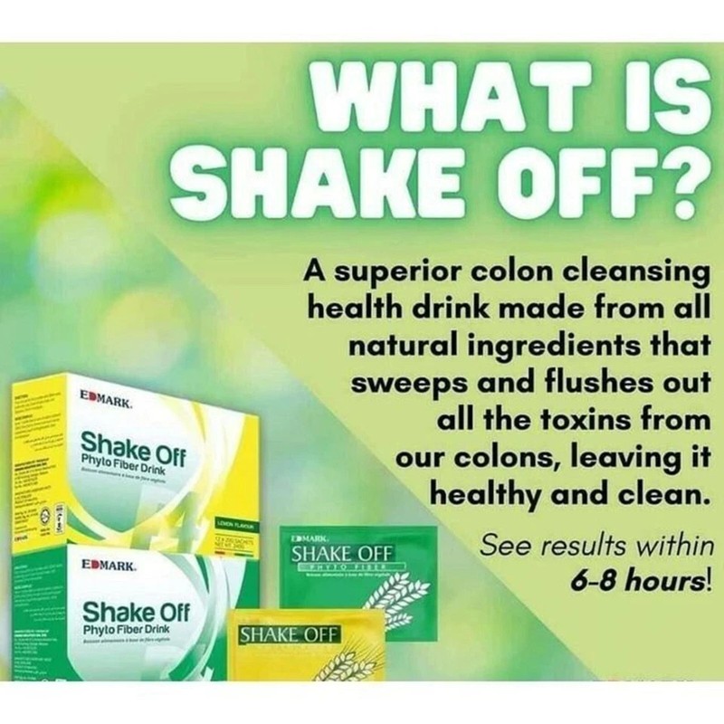 Edmark Shake Off Phyto Fiber Pandan/Lemon Flavour 12 Sachets Detox Constipation gallery