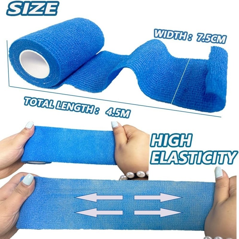 15 Rolls Self Adhesive Bandages Elastic Vet Wrap Tape for Pets Horse Dogs Cats gallery