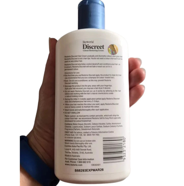 4 X 250ml Restoria Discreet Colour Restoring Cream Hair Treatment EX 2028 gallery