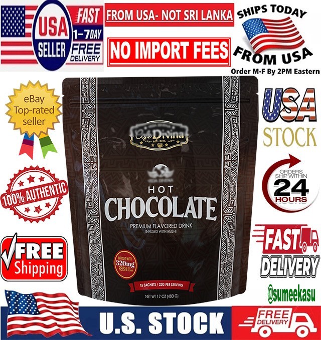 CafeDivina Hot Chocolate Drink Mix 15 Sachets Instant Cocoa -New🔥US Seller🔥