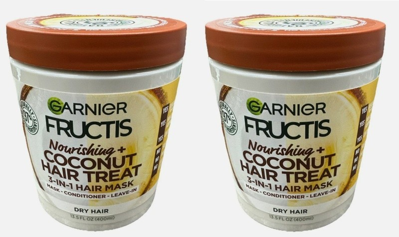 Garnier Fructis Nourishing Treat 1 Minute Hair Mask Coconut Extract Double Pack