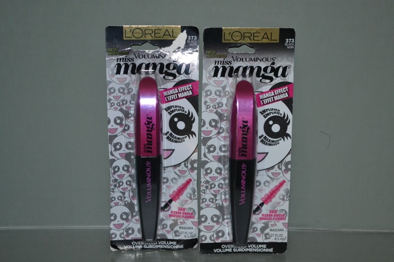 (2) L’Oréal Paris Voluminous Miss Manga WASHABLE Mascara, #373 Black