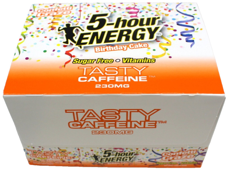 5 Hour Energy Birthday Cake Confetti Craze Extra Strength 12 Count Box 1.93 Oz