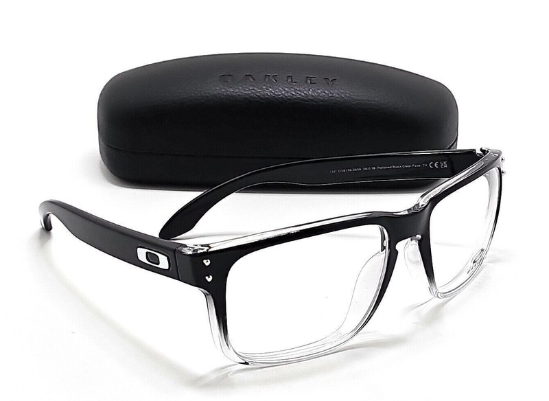 Oakley Holbrook RX OX8156-0656 Polished Black Clear Fade Unisex Eyeglass Frames