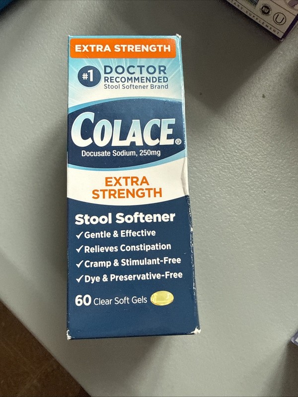 Colace Extra Strength Stool Softener 250 mg 60 Gels Ex 2/2027