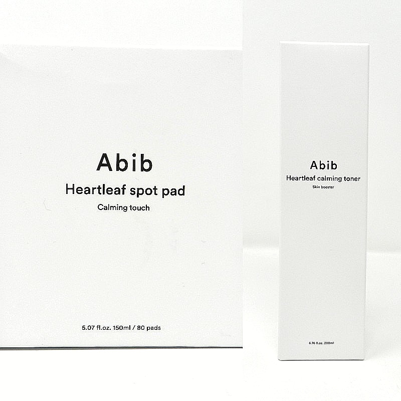 Abib Heartleaf Spot Pad Calming Touch 80Pds + Calming Toner Skin Booster 6.76 oz