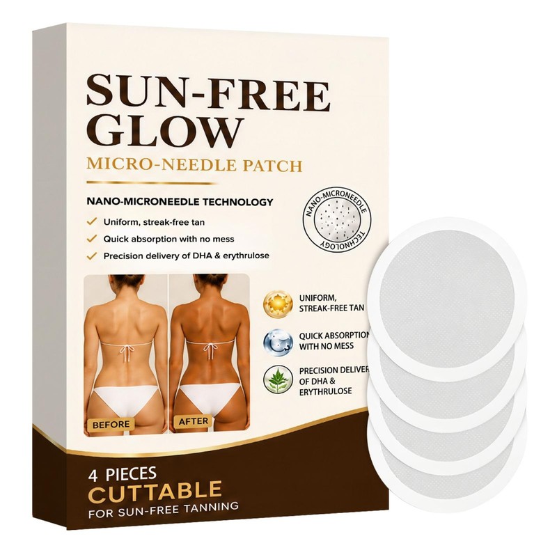 Sun-Free Glow Micro-Needle Tanning Patch – Face & Body, Streak-Free Tan