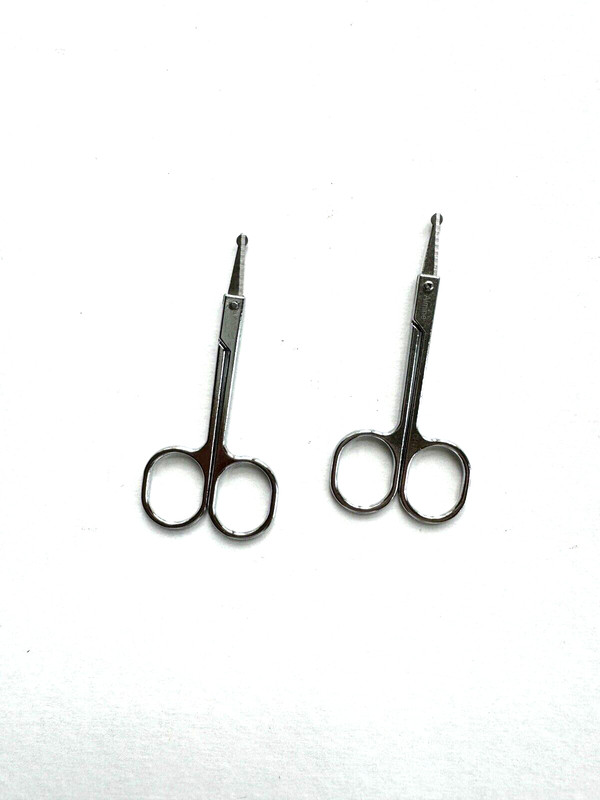 2 Pack - 3.5" Safety Nose Mustache Facial Hair Scissors for Trimming gallery