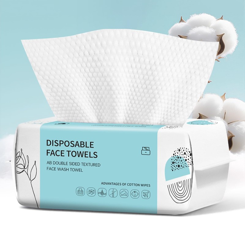 Face Towels, Disposable Face Towel 100 Count, Makeup Remover Dry Wipes, Soft …