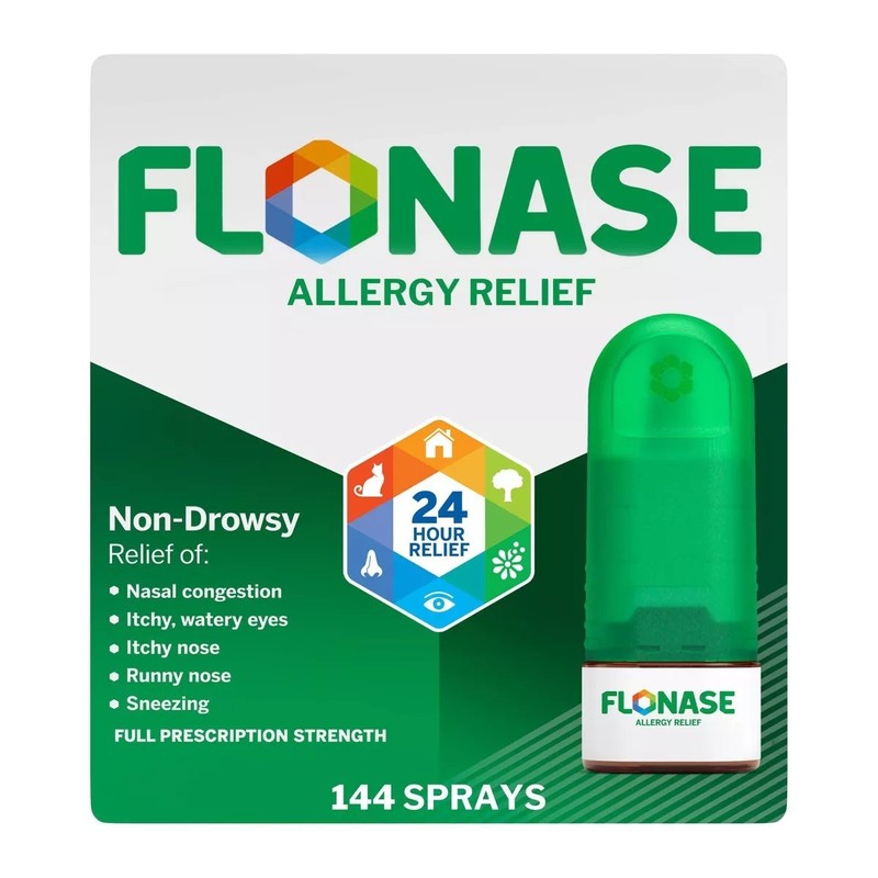 Flonase Allergy Relief Nasal Spray 144 Sprays 0.62floz 24 Hour Relief One Bottle