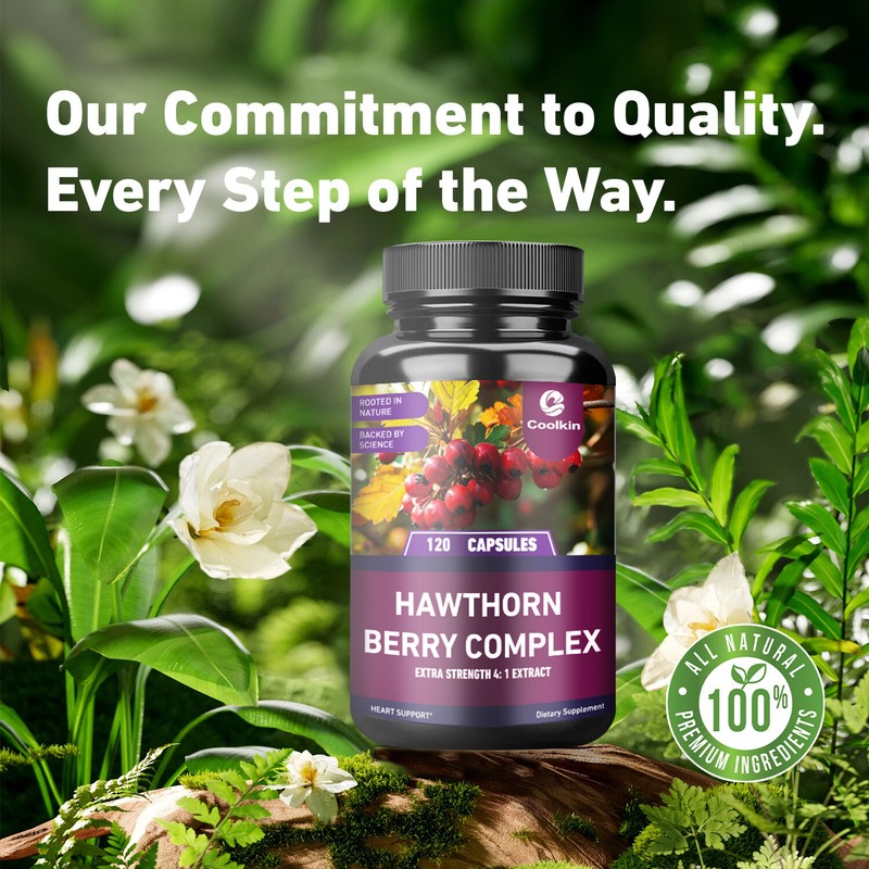Hawthorn Berry Complex 1330mg- Supports Healthy Blood Pressure, Cognitive Health gallery