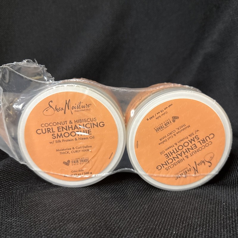 2X SHEA MOISTURE Coconut Hibiscus Curl Enhancing Smoothie 12 Oz Sealed