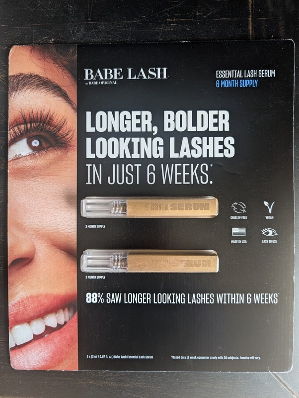 Babe Lash Essential Lash Serum Clear 2 x 2 mL (6 Month Supply) Vegan