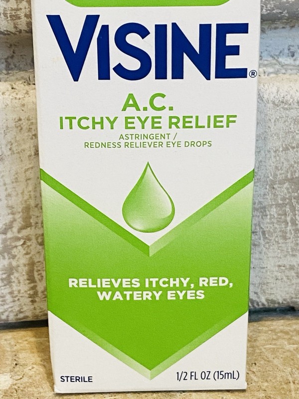 Visine A.C. Itchy Eye Relief Drops Relieves Red Watery Eyes 1/2 fl oz 07/2027 gallery