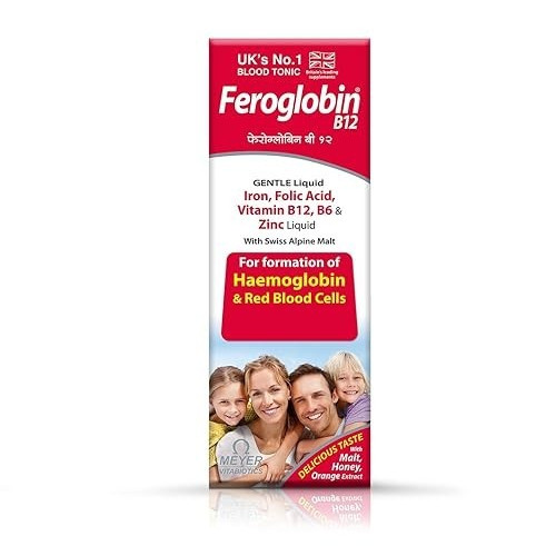 Feroglobin B12 Gentle Iron & Nutrient Liquid Reduce Tiredness & Fatigue 200ml