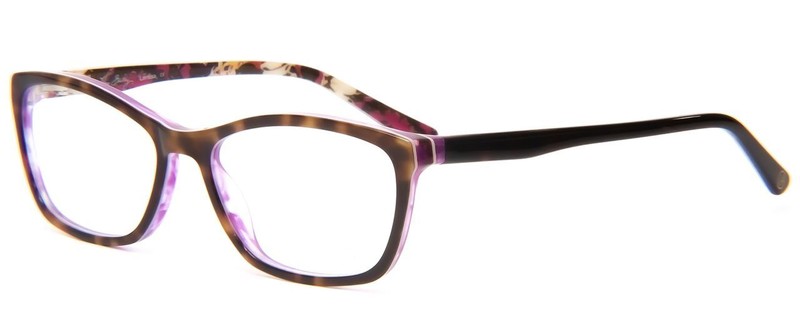 Vera Bradley Larissa Designer Reading Glasses in Rosewood Purple Tortoise 54 mm