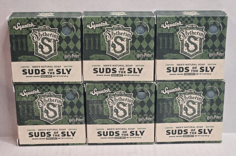 6x Dr Squatch HARRY POTTER BAR SOAP Slytherin House «Suds Of The Sly» (LOT OF 6)