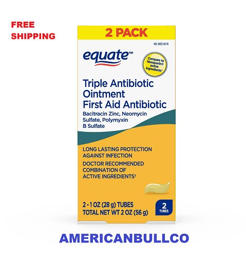 Equate First Aid Triple Antibiotic Ointment, Infection Protection, 2 oz, 2 Pack