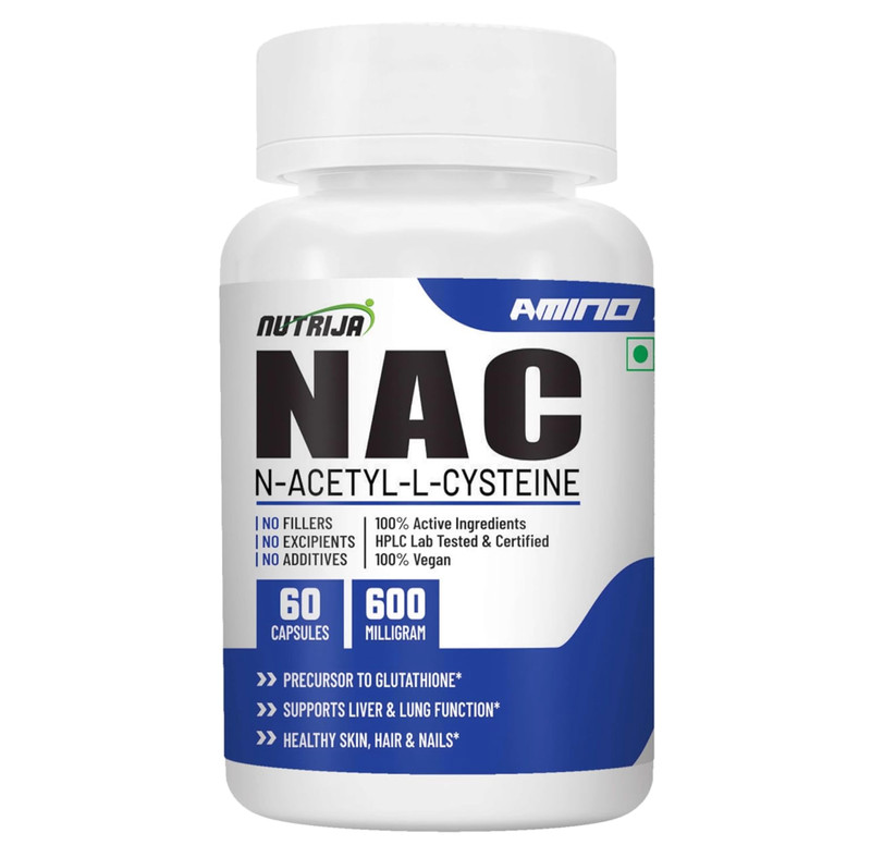 NutriJa NAC 600mg N-Acetyl Cysteine 60 Capsules EXP 01/27