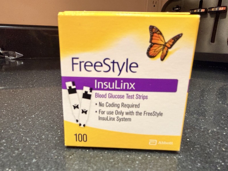 FreeStyle InsuLinx Blood Glucose Test Strips (100 Count) exp 05/31/2027