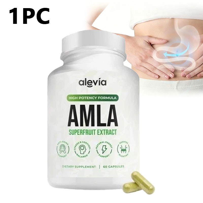 3x Alevia Organic Amla Capsules 1000mg Indian Gooseberry Antioxidant Supplement