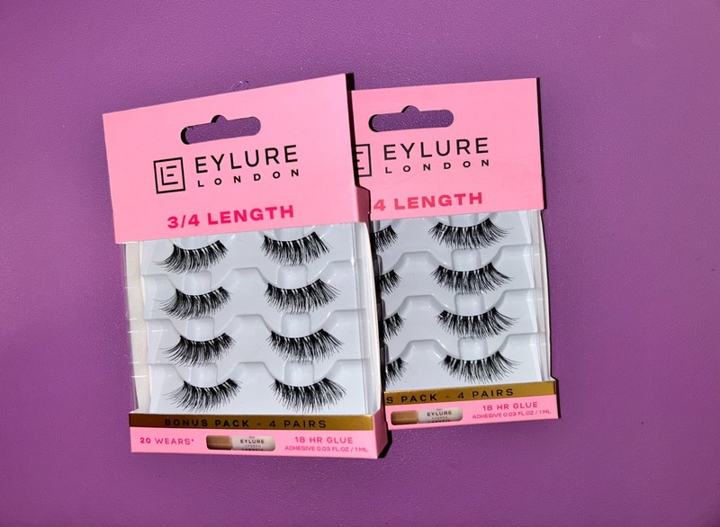 Eylure 3/4 Length Naturals Eyelashes – 2 PACK- MULTIPACK W/ 18HR GLUE – NEW