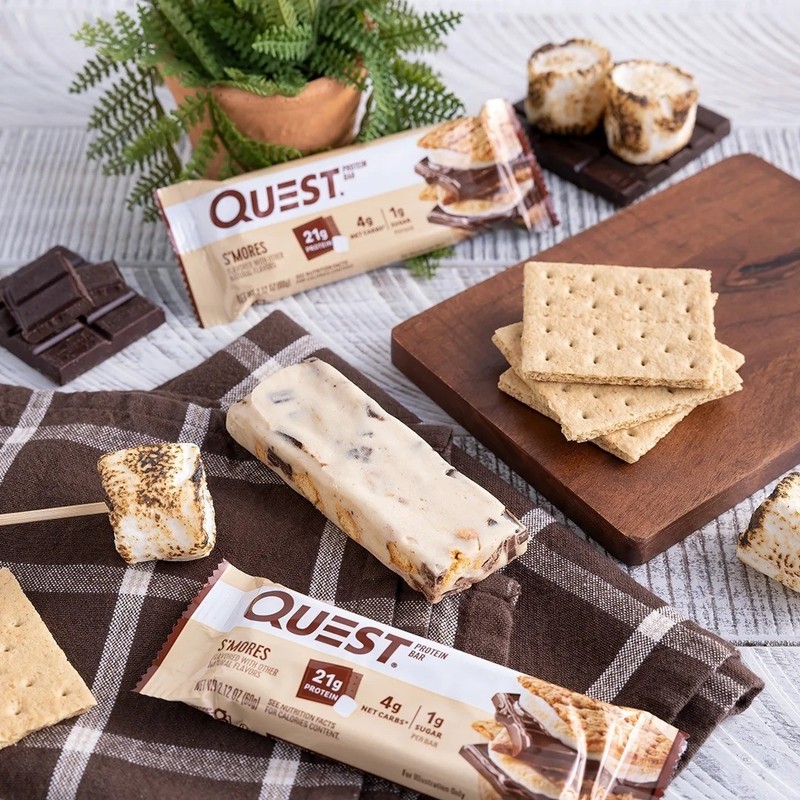 Quest Protein Bar, Smores, 20g Protein, Gluten Free, 4 Count gallery