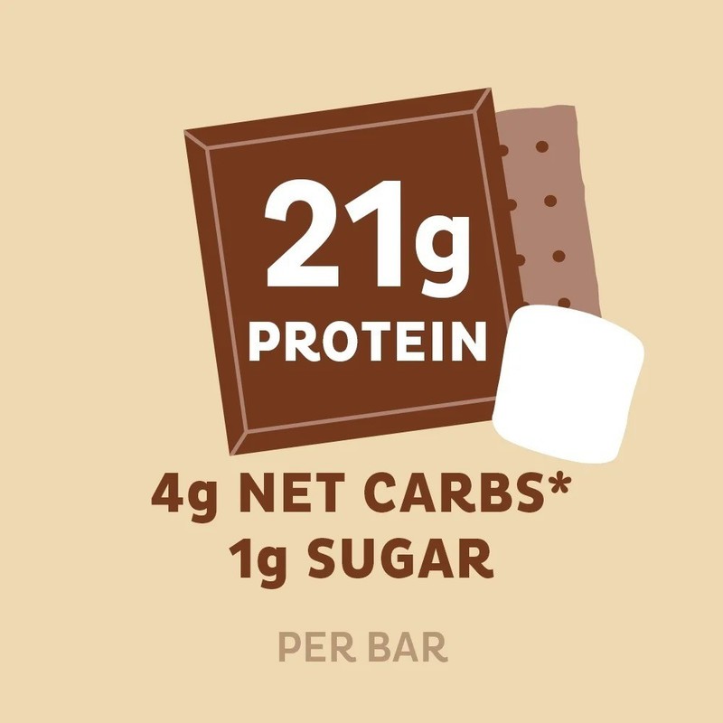 Quest Protein Bar, Smores, 20g Protein, Gluten Free, 4 Count gallery