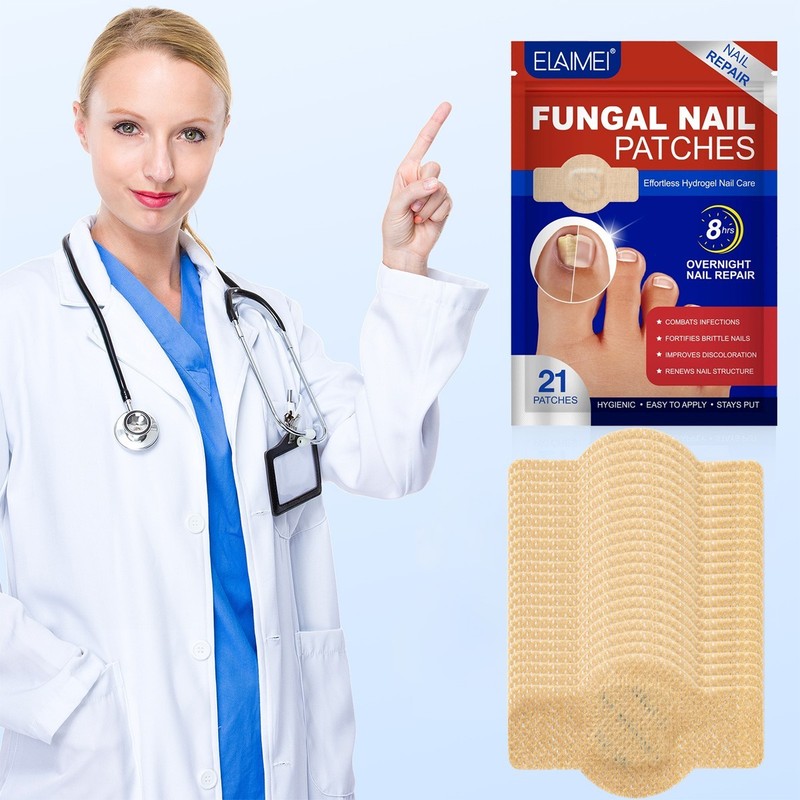 21/42/63 Patches Fungal Nail Patches 8H Overnight Toenail Nail Repair Nail Care gallery