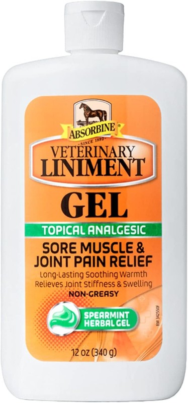 Veterinary Liniment Topical Gel Warming Muscle Joint Pain Rub 12oz