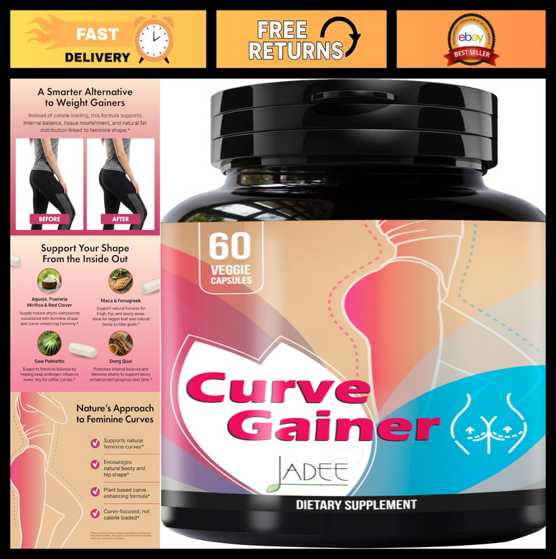 Weight Gainer Pills for Women – Boost Curves & Shape, Healthy Hips & Glutes – 60