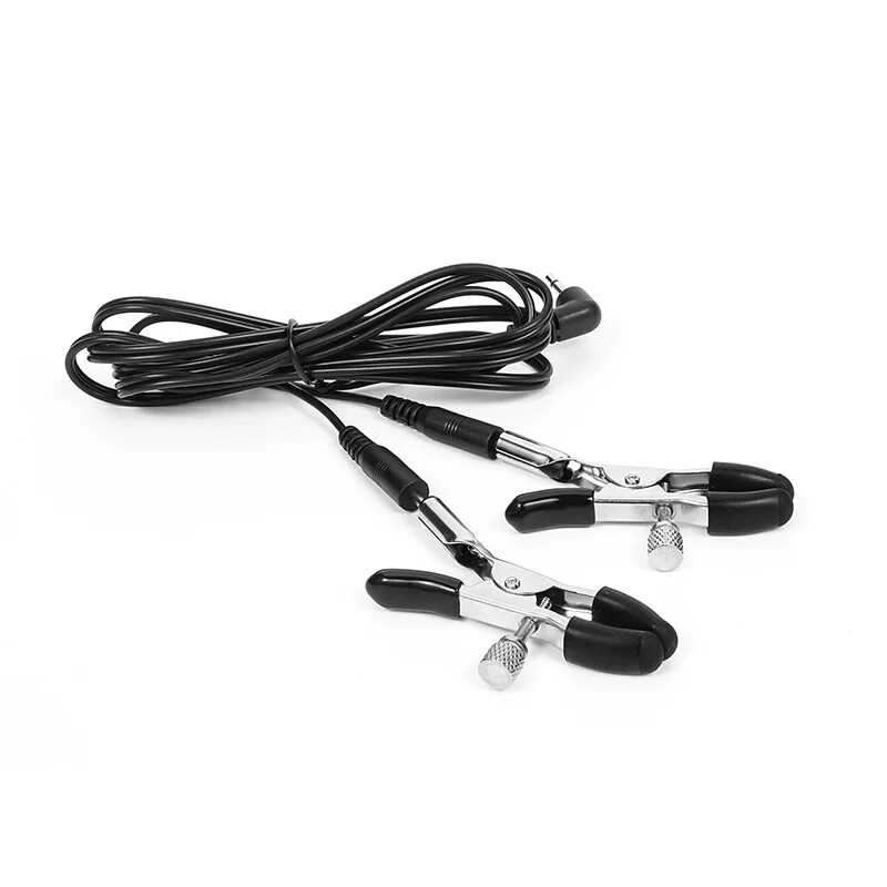 Electric Nipple Clamps Adjustable-Shock-Male Female Breast Stimulation Bondage gallery