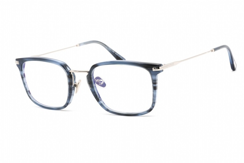 New Tom Ford FT TF5747-D-B 055 Square Blue Havana Tortoise Eyeglasses Authentic